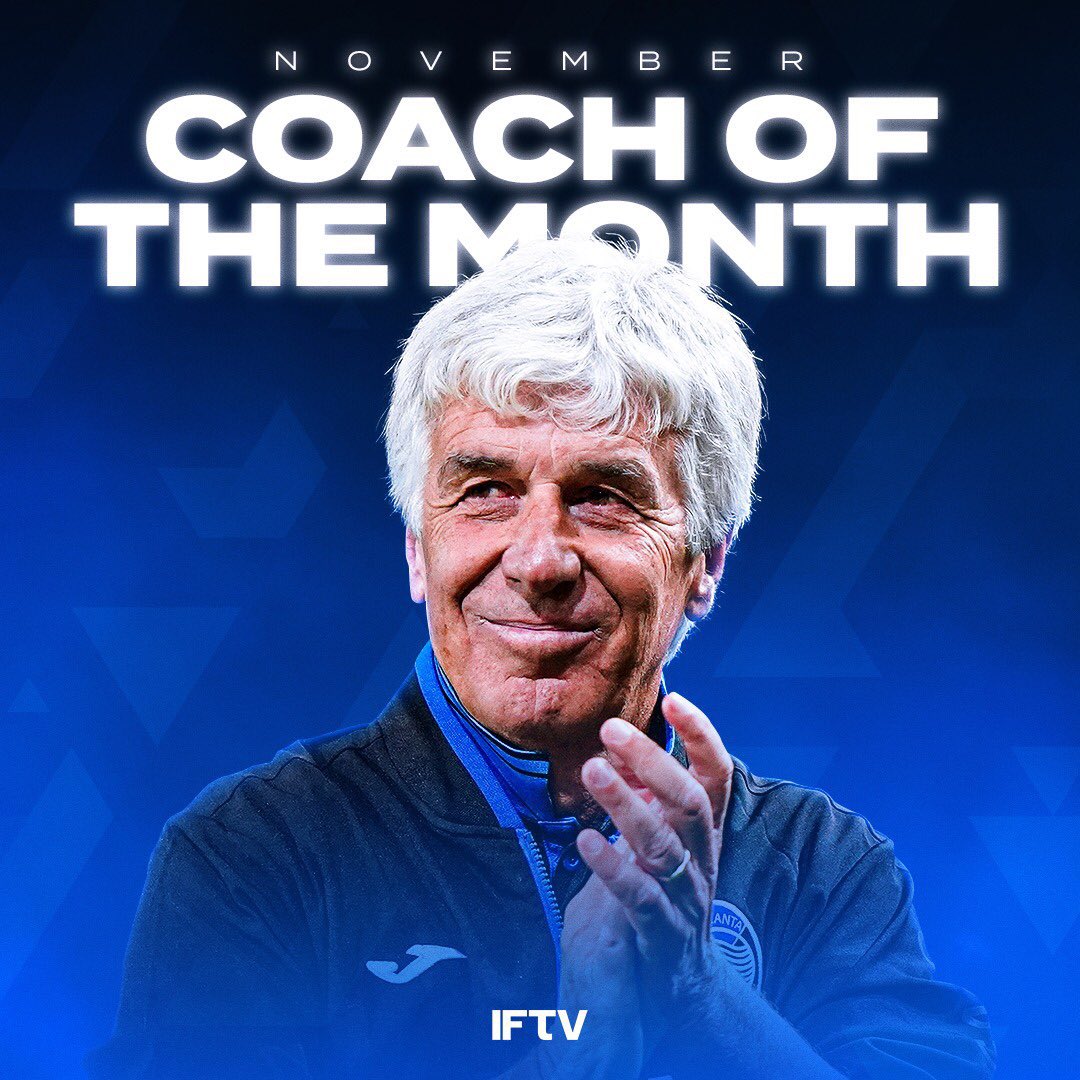 atalanta_pl's tweet photo. Gasperini trenerem listopada Serie A! 🔥🇮🇹 #wloskarobota https://t.co/7a6r8lPMWi