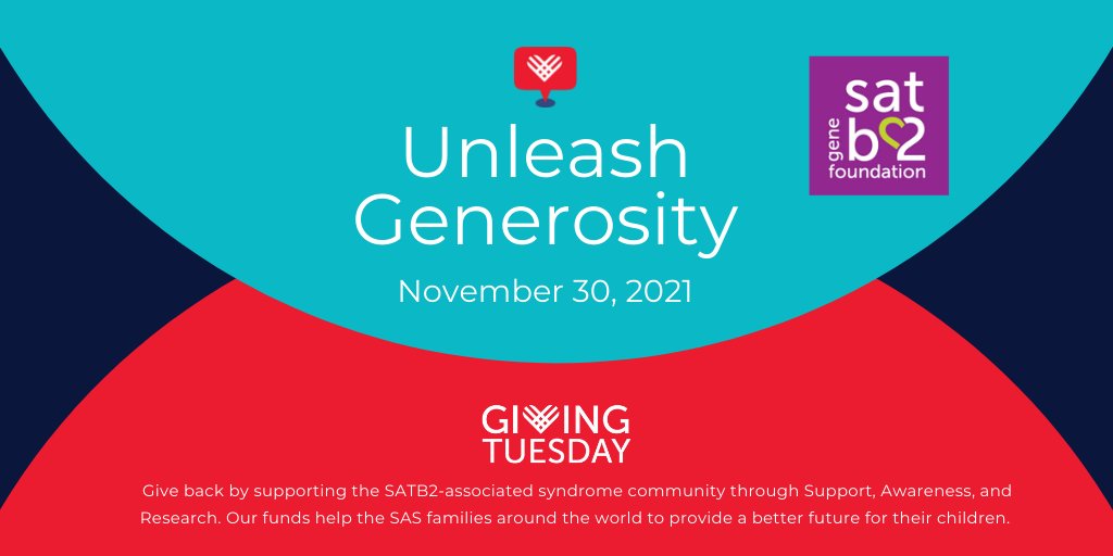 Satb2Gene's tweet photo. Join us this #GivingTuesday and make a difference! Giving to @Satb2Gene directly supports the SATB2-associated syndrome community through Support, Awareness, and Research. Funds raised help the SAS families provide a better future for their children. #SATB2 #SASResearch https://t.co/xVHfkvdssx