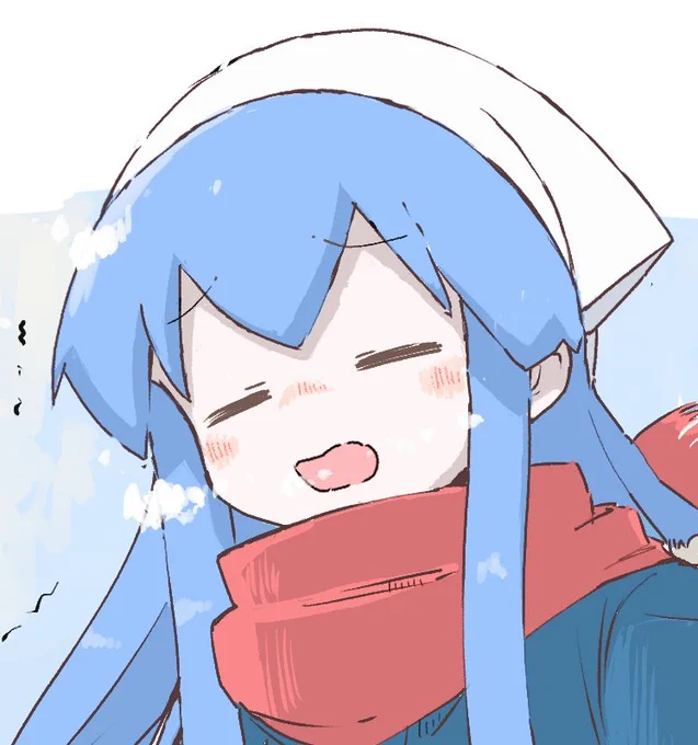 冬のイカ娘 マフラーとコート 