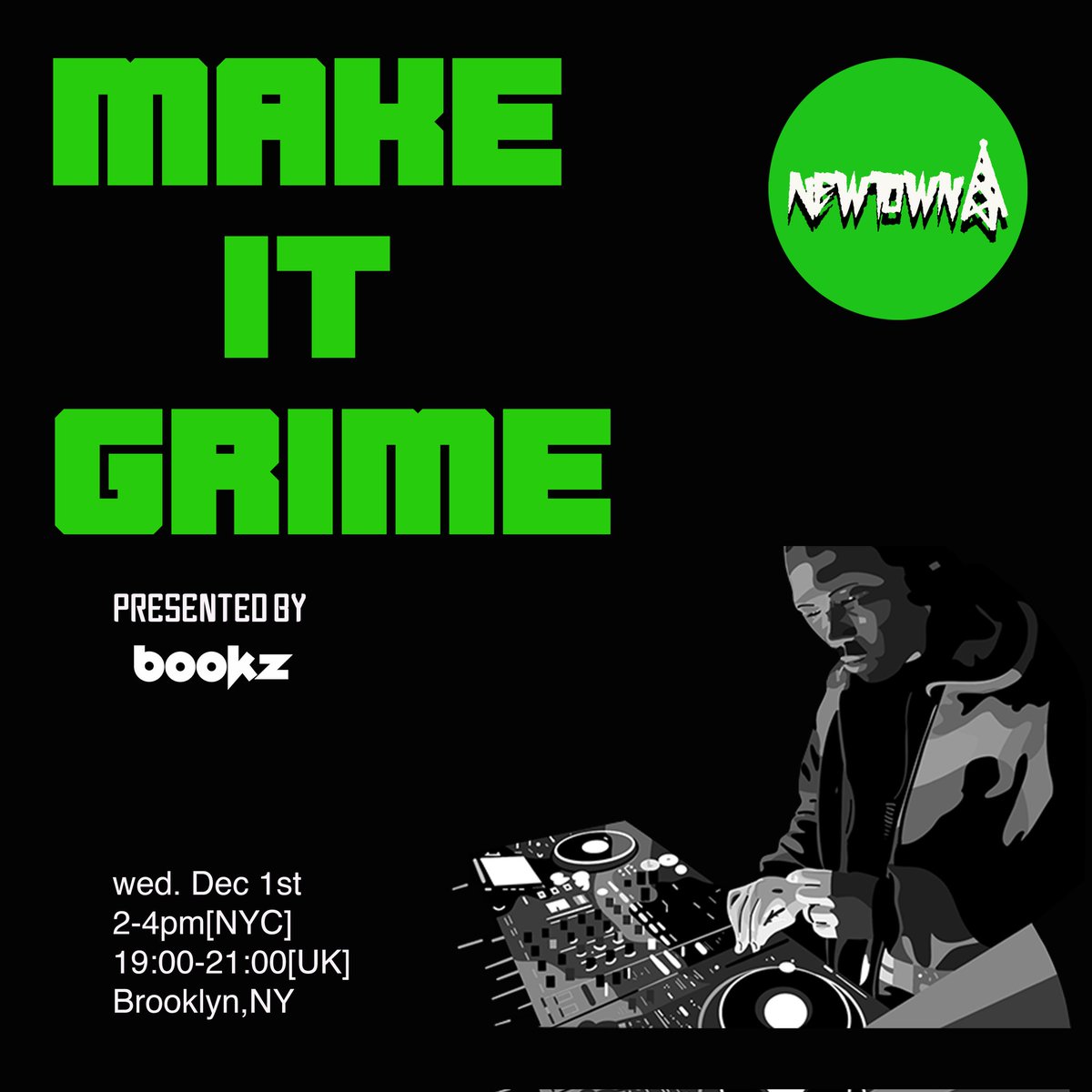 back on the waves tomorrow
#MAKEITGRIME 🗽⚡🗽⚡

2hrs of #grimemusic 
Livestream:
mixcloud.com/live/newtownra…

#grime #grimelife #grimedaily
#grimemc #grimebeats #grimeproducer #grimedj #slimzoscrew #americangrime #internationalgrime #nycmusic #nycradio #radio #nyc  @newtownradio