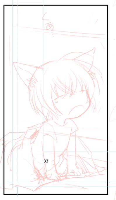 無心で描いてた仔犬 