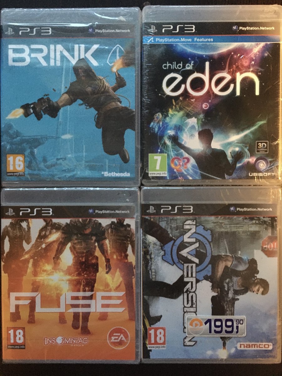 PS4Ron's tweet photo. Some new old #PS3 games arrived today and some even still in shrink wrap๐
#InversionGame #FUSEgame #ChildofEden #DarkSector #AloneInTheDarkInferno #DriverSanFrancisco https://t.co/ihIJ53wZSS
