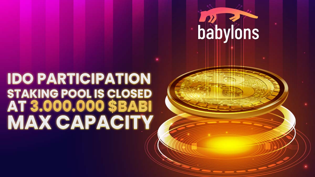 BabylonsNFT's tweet photo. 💪 Our Latest #IDO Participation #Staking Pool is Closed with Extreme Demand Filling Up %100! 

🚀 Maximum Capacity Reached at 3M $BABI Tokens. 

🥳 Congrats to everyone who got in, now will be able to join next Token Offering Events on Babylons.

😎 Stay Tuned for More Pools! https://t.co/zdKnQdNihS