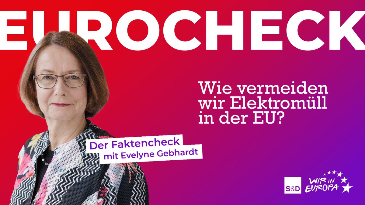 Gegen Elektromüll und Kabelsalat! Wir fordern ein einheitliches Ladekabel für Elektrogeräte. "Wir brauchen diese Standardisierung nicht nur für Smartphones und Tablets, sondern auch für Kameras oder Smartwatches", so @evelynegebhardt, unsere Sprecherin im Binnenmarktausschuss. 👇