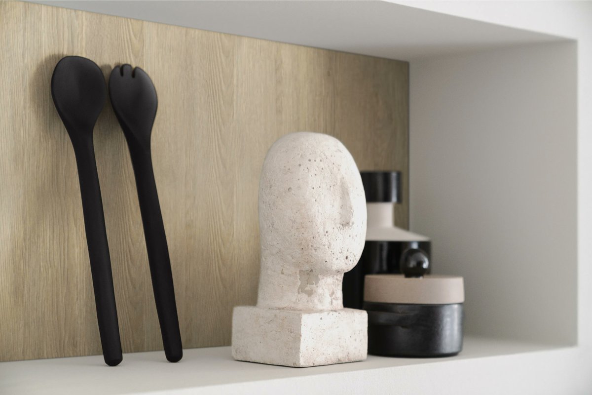 SieMatic_UK's tweet photo. Harmonise the materials used in the kitchen with the other areas of the house: shown here a niche insert in a light oak veneer, https://t.co/tEvJD5VPk8