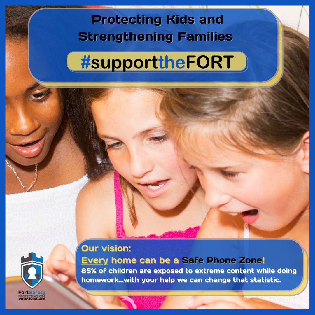FortSafety's tweet photo. #supporttheFORT 

Help us continue our mission of protecting kids and strengthening families while online. 

Our vision is that EVERY home can be a SAFE PHONE ZONE

Help us change that statistic. https://t.co/PO4LCmtTGU