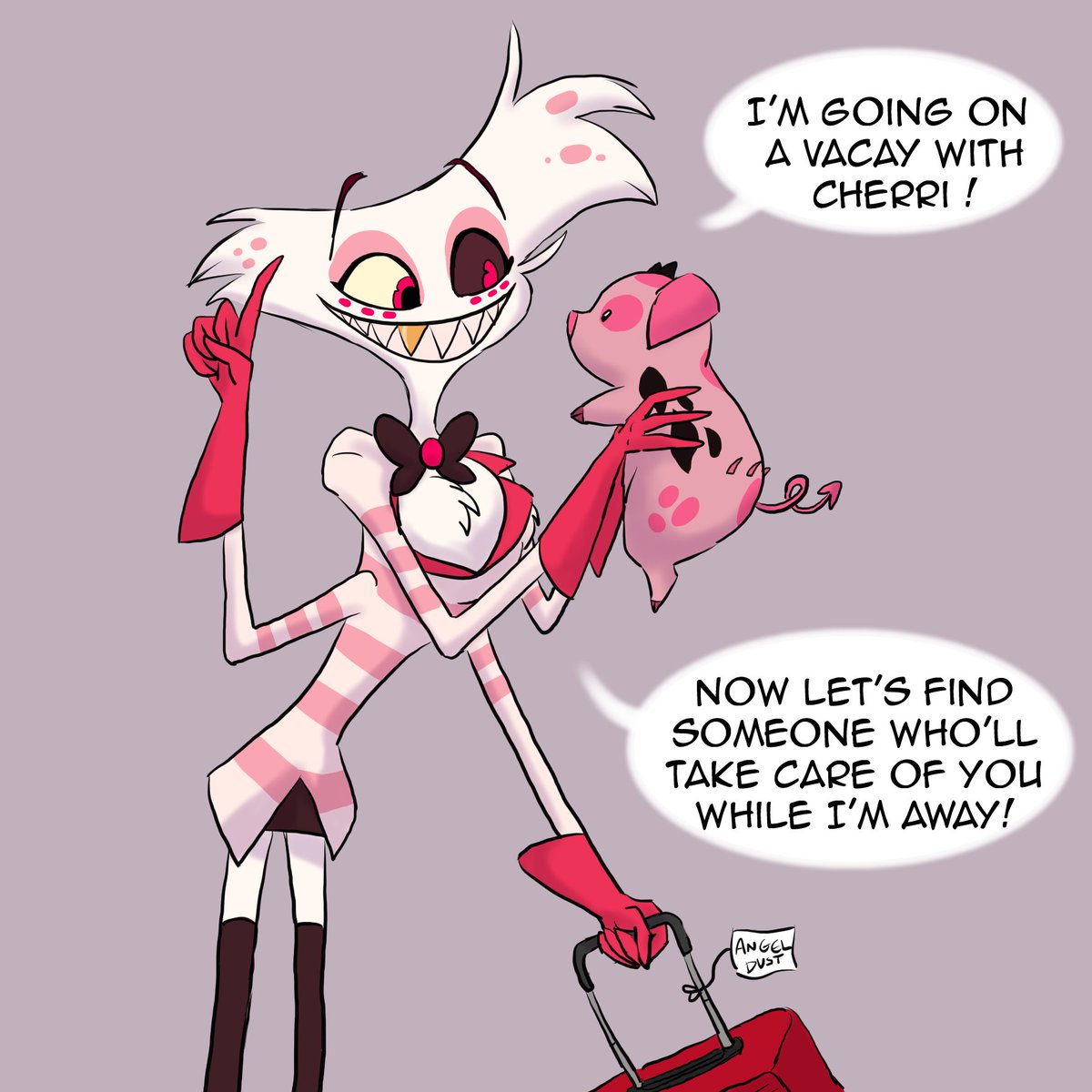 AudreyCosmo's tweet photo. Wow ok now you're 200 ! 🤩 Let me show you what got me into drawing HB/HH fanart. One day @daniart_04 suggested we do a HH collab. We liked it so much that we did another, and part 3 is coming soon. 
#HazbinHotel #HelluvaBoss 
#blitzo #alastor #angeldust #vivziepop https://t.co/qpE2kZcq4i
