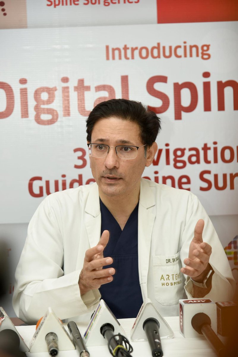 HospitalArtemis's tweet photo. On the occasion of #NeuroSpineDay 2021, #ArtemisHospitals organised a Media Interaction on 'Introduction of Digital Spine OT & Celebration of Neuro Spine Day 2021' on 30th November 2021 at Artemis Hospitals.
Here are a few glimpses-
#GetSpineActive #NeuroSpineDay2021 https://t.co/fxeztHzPPk