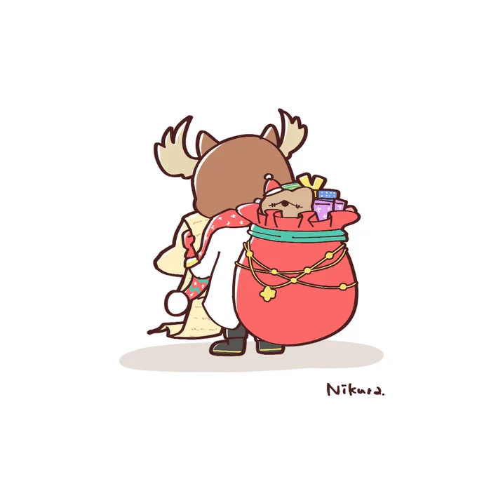 #第五人格 
#第五人格イラスト
クリスマスの!!!
カッコイイベインさんのプレゼント袋に
お邪魔します! 