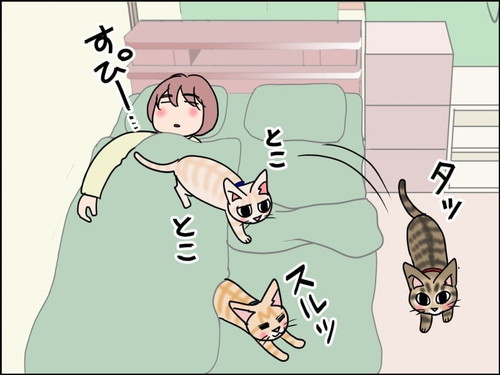 【漫画】保護猫たちの"分離不安症"を心配していたら…… 離れて寂しいのは自分だったことに気付いた飼い主に共感の声 https://t.co/hcjrY7735f @itm_nlabより 