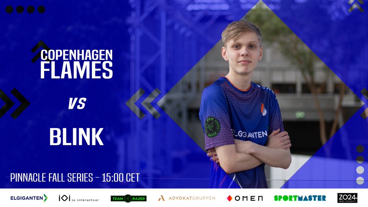CPHFlames's tweet photo. It's playoffs time in #PinnacleFallSeries and we kick it off against @TeamBLINK_ in the quarter-final! 

Tune in at 15:00 at https://t.co/MtP3aGw8bt 

#BringTheFlames 🔥 #TeamRazer https://t.co/cZapw9efGP