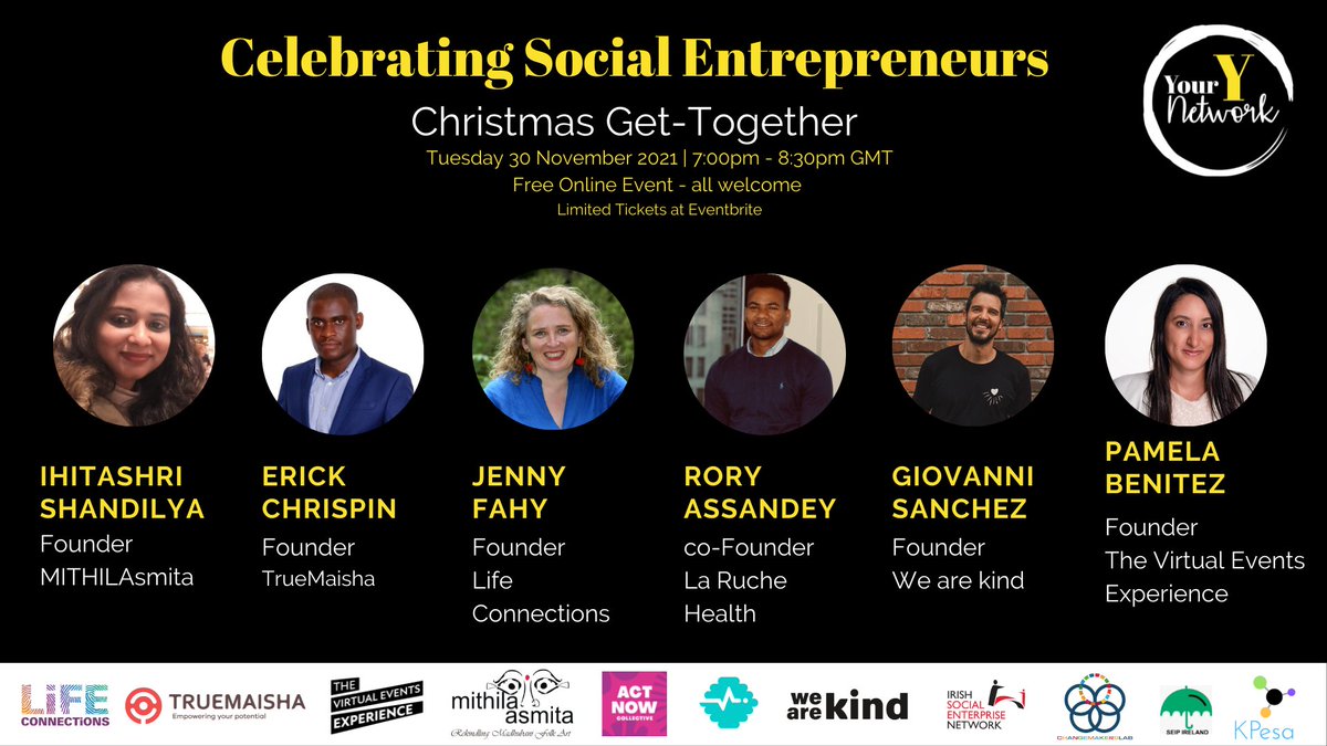 Our Christmas Get-Together is happening this evening!!!

Not to be missed if you would like to connect with global #changemakers and social entrepreneurs

Only few tickets left! eventbrite.ie/e/christmas-ge…

#socent #SDGs #DiversityandInclusion #Diversity