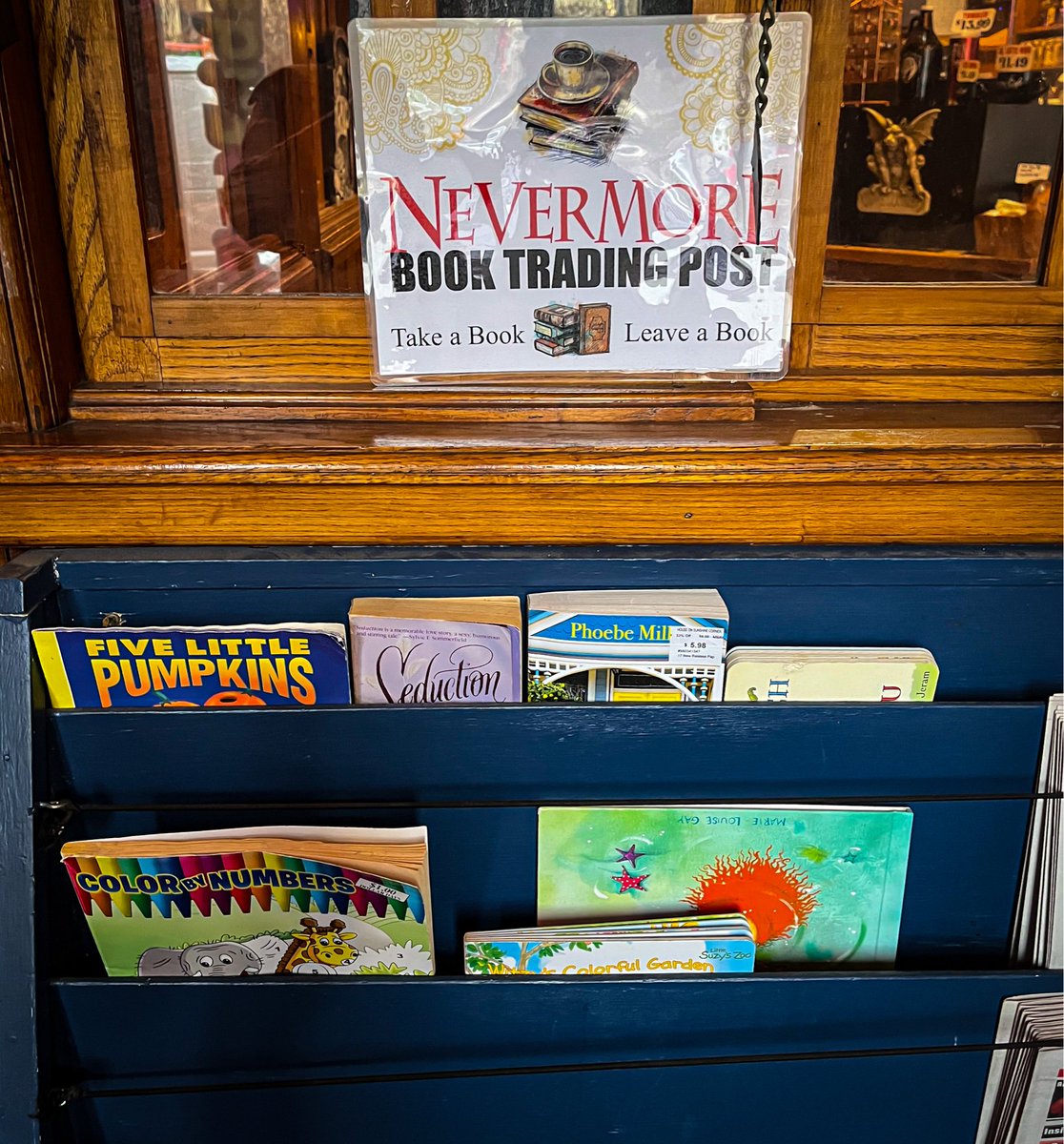 ravencafeph's tweet photo. The “book holding apparatuses” in our front foyer and rear entrance are now designated BOOK TRADING POSTS, which means you can…
TAKE A BOOK or LEAVE A BOOK
#freetheknowledge #happyreading https://t.co/moNt4W03Dz