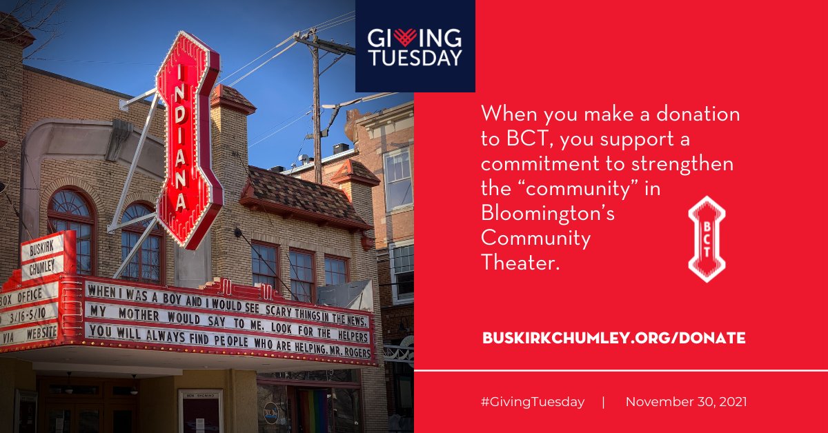 A strong arts community nurtures an environment of vibrant &amp; meaningful cultural experiences. #GivingTuesday buskirkchumley.org/donate