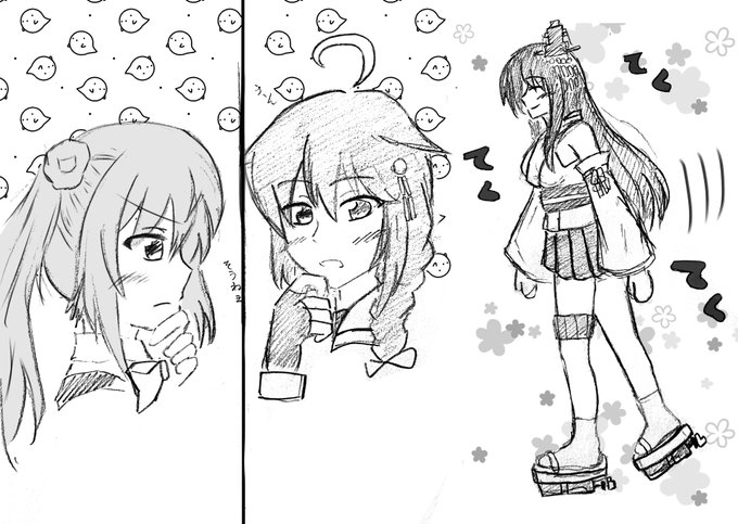 最近秘書艦代表の扶桑が良く出歩いてるのが噂になっているそうです

「うーん、そうだねぇ。
元々少し不思議な人だったけど、最近は良く歩いてるね」
「そうね、普段見掛けないような所で見たりするわね」

〜つづく〜

#扶桑と不思議な妖精? 