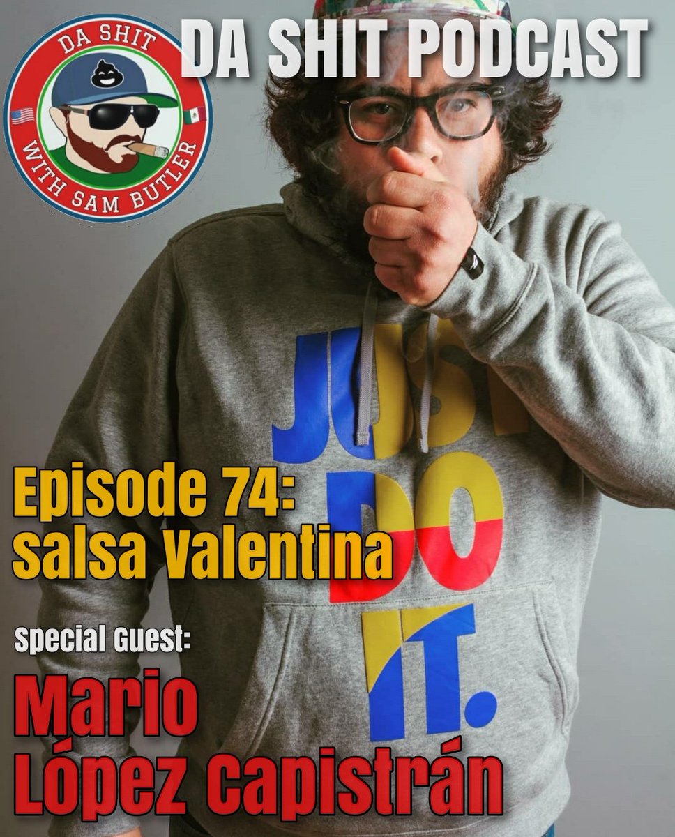StaCagadoPod's tweet photo. Episode 74 of @StaCagadoPod in English #DaShitPodcast is now available with my special guest @MarioLopezCapi !! Join us as we talk about the origin of that delicious hot sauce Valentina!! 🌶 
#hotsauce #valentina #delicious #food #weirdfacts #travel #condimentos
@TuAmigoSam https://t.co/iJmABDW0vP
