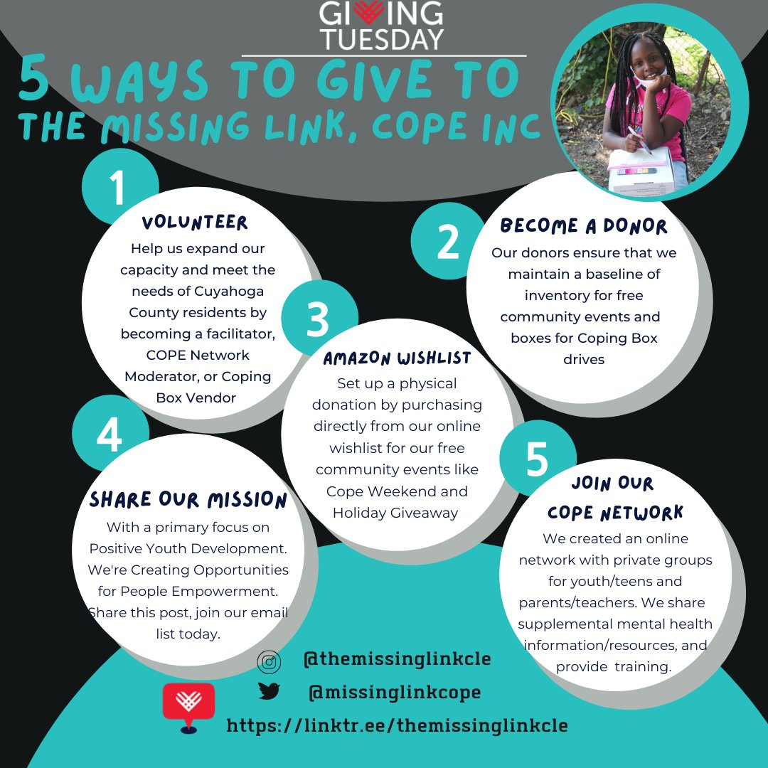 MelanatedMill's tweet photo. Most of you all know, but I'm the Founder of @missinglinkcope 🖤 We support communities with acquiring skills and tools to address trauma and lead productive lives through #ProjectCopingBox and free events like  COPE Weekend &amp; HolidayGiveaway! We're need your help #GivingTuesday https://t.co/FC8E2V8Zil