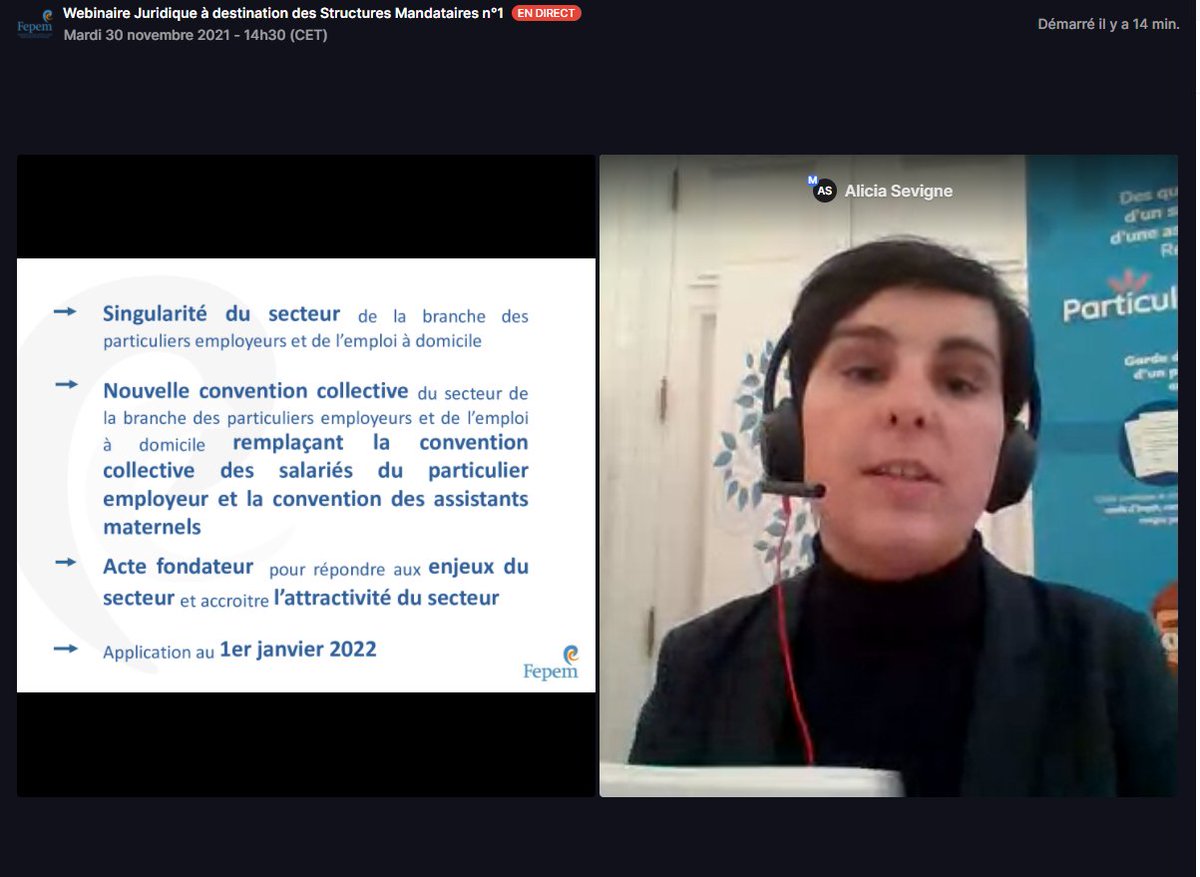 Le 1er webinaire dédié aux structures #mandataires 
organisé par l'équipe juridique de la <a href="/Fepemfr/">Fepem</a> sur la nouvelle CCN c'est maintenant 👍👏
Si vous avez loupé la session, inscrivez-vous sans attendre à la prochaine session --> le 9 décembre.
federation-mandataires.fr/index.php/actu…
