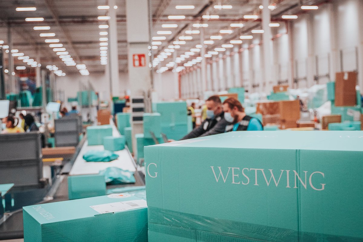 westwingde's tweet photo. #BlackFriday weekend and #CyberMonday: Just in one of our #warehouses alone, more than 260,000 items were packed over the last days. Great job and thank you #OperationsTeam! https://t.co/q87AwHC7F4
