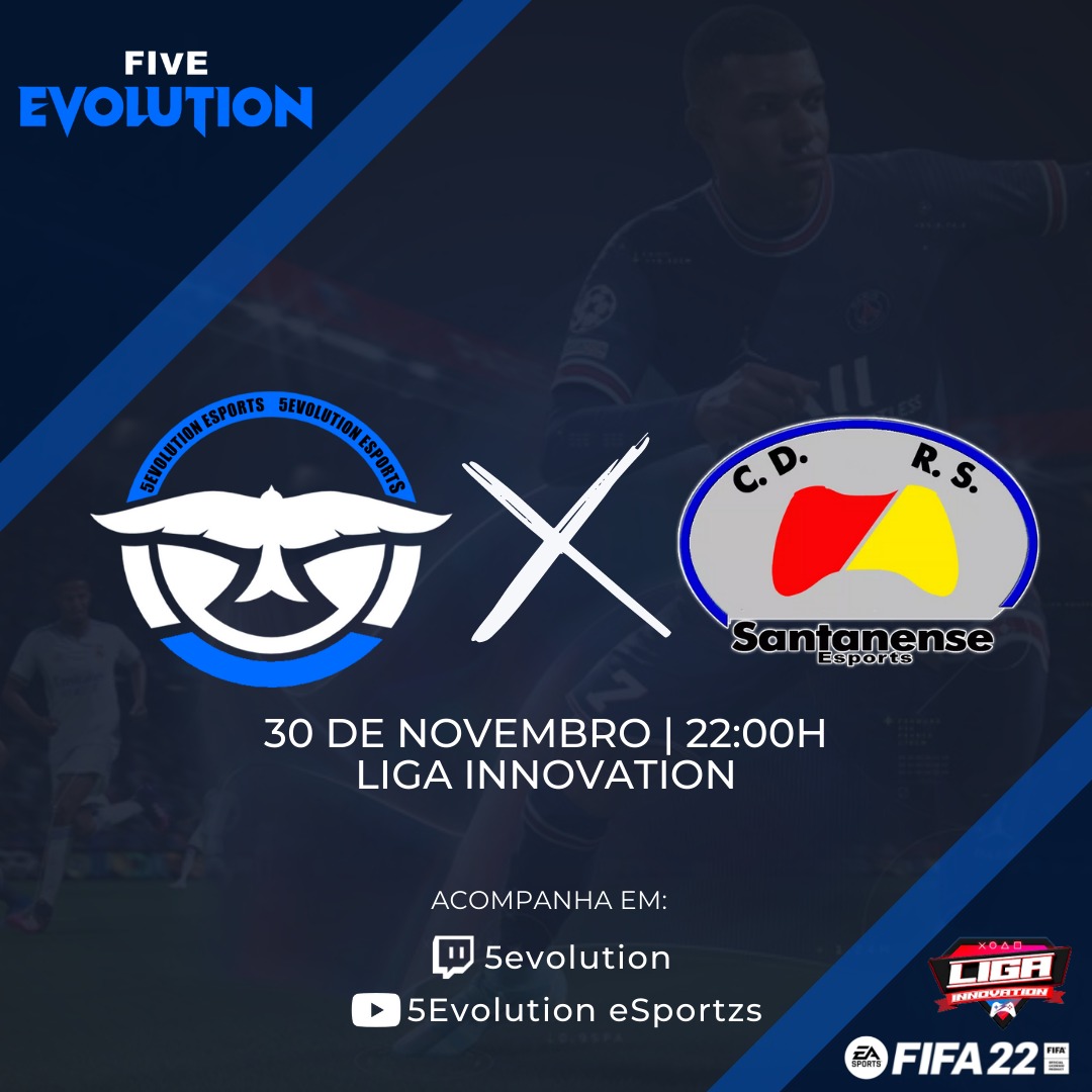 5EvolutionE's tweet image. DIA DE JOGO 🔥🦅5️⃣

🏆 - Liga Innovation 
⚽ - Santanense
⏰ - 22:00
📺 - twicth.tv/5Evolution

"ALL TOGETHER TO THE TOP".
#Go5Evo
