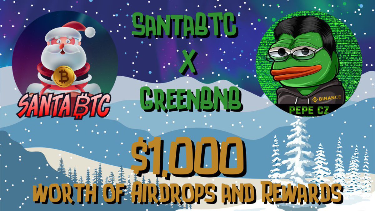 greenbnbbsc's tweet photo. 📣$1,000 worth of #Airdrops &amp; #Rewards within 7 days.🤑🤑

We are excited to announce our 1st ever partnership with @santa_btc. $HOHO 🎅 Launching today, Nov 30th, 7pm UTC!🚀🚀🚀

Want #BTC rewards? Then SantaBTC is for you. DYOR! https://t.co/dgTOAONJnh.
https://t.co/EJhaJhnUmi https://t.co/C1YKet44Ci