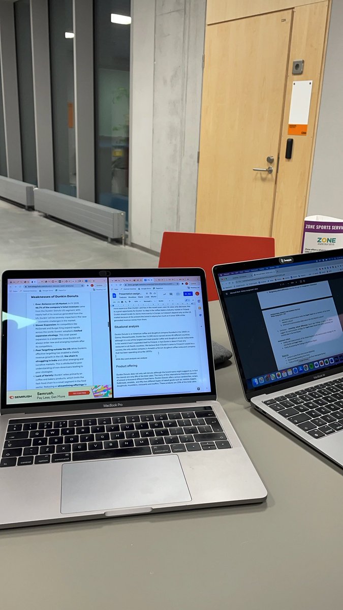 Working on assignments with my dear colleague Maxim📚 <a href="/MetropoliaBiz/">Metropolia Business School</a> #metropolia #eba