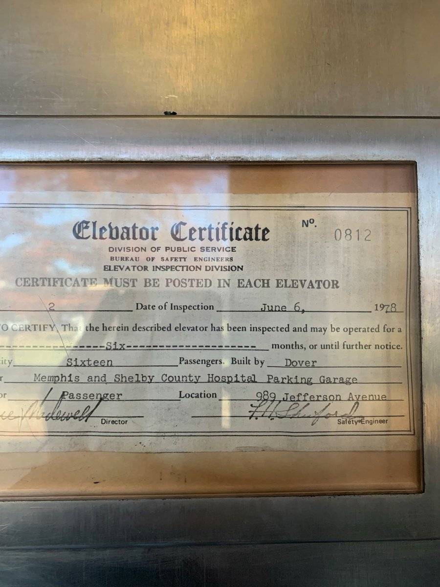 scottshows's tweet photo. At over 43 years, “until further notice” putting in a lot of work here. #Elevator https://t.co/IVqi5wdWaE