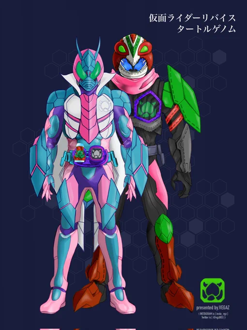 仮面ライダーリバイス タートルゲノム描きました!
#べ画庫 