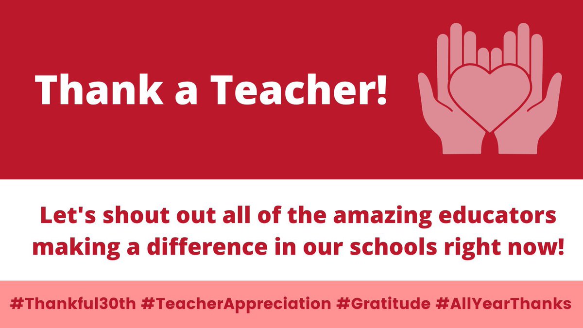 InsideSEL's tweet photo. It’s time for the November edition of the #Thankful30th! 

RT this post or share your own shout-out to an amazing teacher that you are thankful to know or work with. Let’s spread the gratitude ❤️

#SEL #TeacherAppreciation #Gratitude #AllYearThanks @Coach_Rudy @SELearningEDU https://t.co/RLSv8bldb5