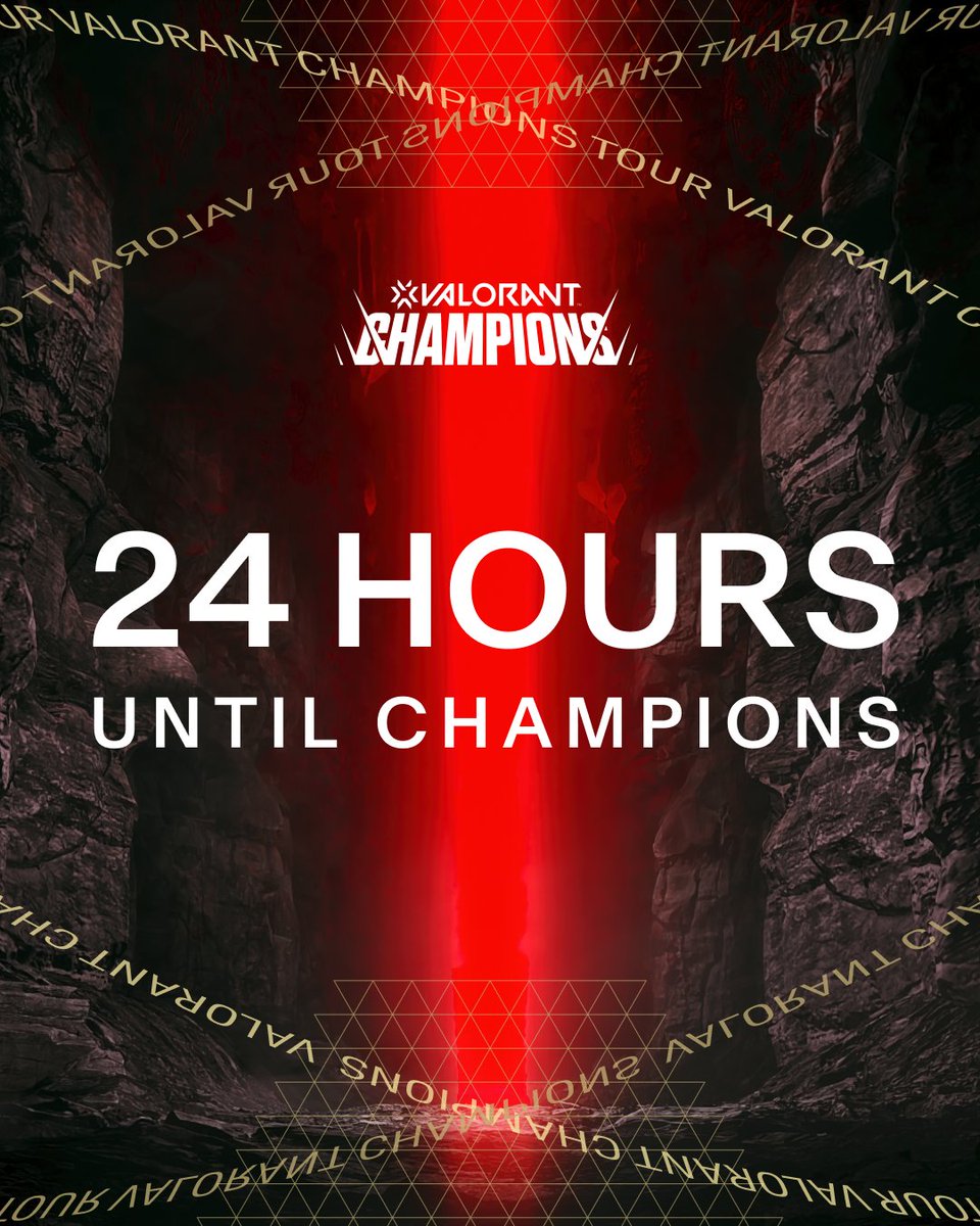 24 HOURS 🚨
24 HOURS 🚨
24 HOURS 🚨
24 HOURS 🚨
24 HOURS 🚨
#VALORANTChampions