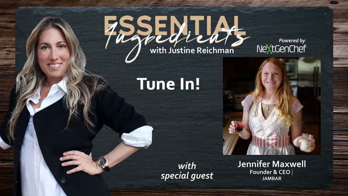 _NextGenChef's tweet image. JAMBAR is a symphony for your taste buds! Tune in to the latest episode of Essential Ingredients featuring JAMBAR founder, Jennifer Maxwell, and learn how to create an organic, delicious, affordable, and accessible snack bar!
buff.ly/2ZiHzzn

#newepisode #health #organic
