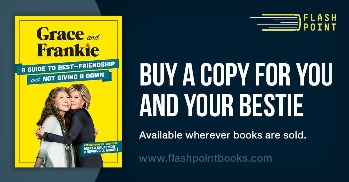 Flashpointbooks's tweet photo. "Packed with humor and insight, this will be catnip for series fans and BFFs." - Publishers Weekly 

@Skydance @LilyTomlin @Janefonda #graceandfrankie #besties #Netflix #graceandfrankiefan #publishersweekly #BestFriends https://t.co/2Gx5qVecUx