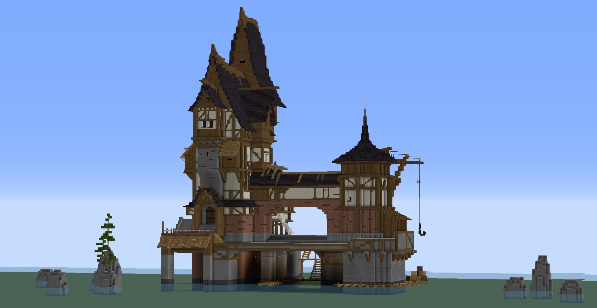 Minecraft, fantasy medieval house