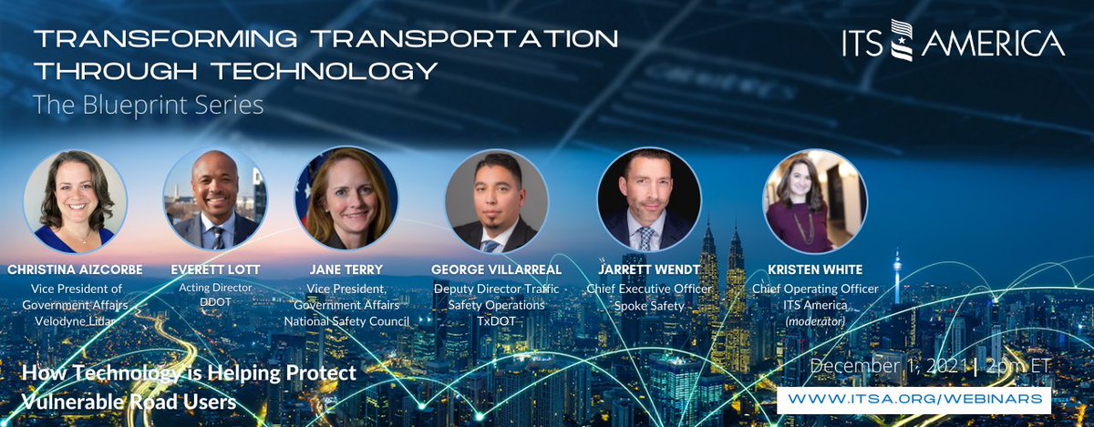 Join Spoke CEO Jarrett Wendt Dec 1 from 2 - 3 PM EST as he joins the ITS America Blueprint Webinar Series exploring what vulnerable road users and the active transportation community need to keep them safe. The webinar will showcase how Spoke is bringing VRU2X to life. #thisisITS