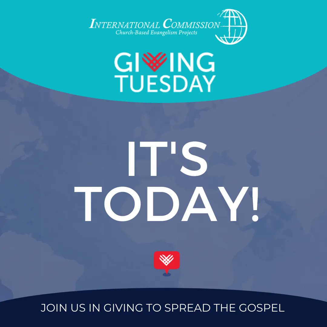 IntlCommission's tweet image. Today's the big day to join us for #GivingTuesday and the kick-off of our year-end giving season. For every $1, 2 people will make professions of faith in Christ! Retweet and give now: tiny.cc/2021gt
 #missions