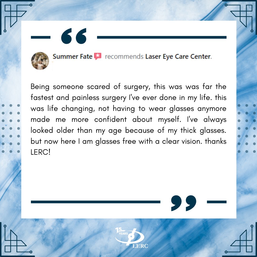 LERCDUBAI's tweet photo. "Being someone scared of surgery, this was was far the fastest and painless surgery I've ever done in my life. this was life changing, not having to wear glasses anymore made me more confident about myself. but now here I am glasses free with a clear vision. thanks LERC!"

-Fate https://t.co/iRl7ueqFl1