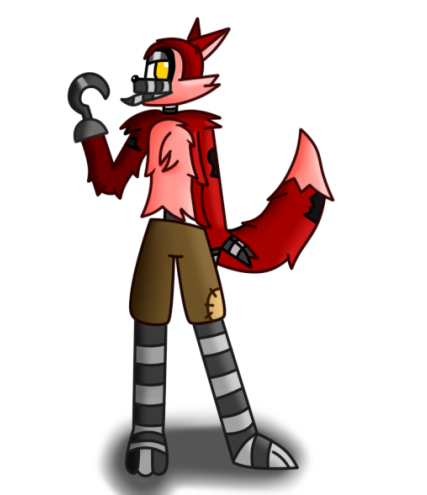 Withered Foxy Full Body PNG