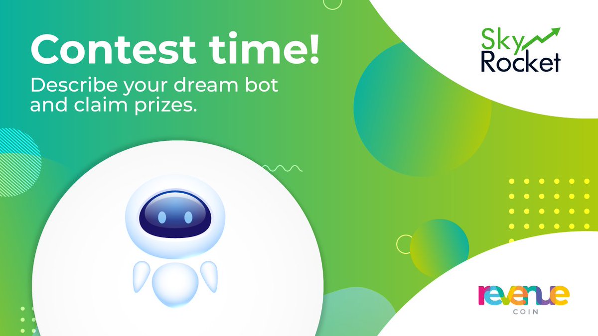 revenuegroup_'s tweet photo. Contest time!🔥

➡️Write in the comment what your dream trading bot would be like. Describe its features
➡️Follow @RevenueCoin &amp; @SkyrocketTrade
➡️Retweet this post

🏆You stand to win:

👉3x 'Professional+Bots' package from Skyrocket
👉500 BUSD
👉300 BUSD
👉3x #Revcoin T-shirts https://t.co/IWIQCAw5lg