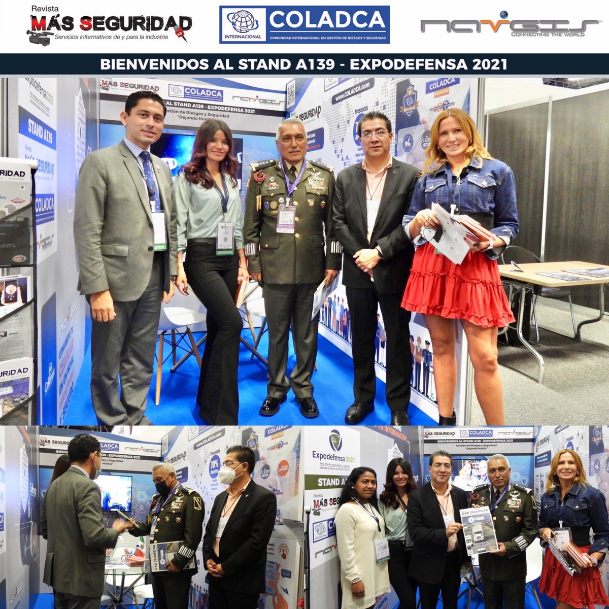 🚩Primer día de #Expodefensa - Feria Internacional de Defensa y Seguridad 2021 

Agradecidos por la visita de la Secretaría de la Defensa Nacional @SEDENAmx 🇲🇽 a nuestro Stand A319 Comunidad <a href="/COLADCA/">COLADCA Internacional</a> <a href="/revmasseguridad/">Más Seguridad Magazine</a> y <a href="/NavGisOficial/">NavGisCorporation</a> #DejandoHuella con #CalidadQ1