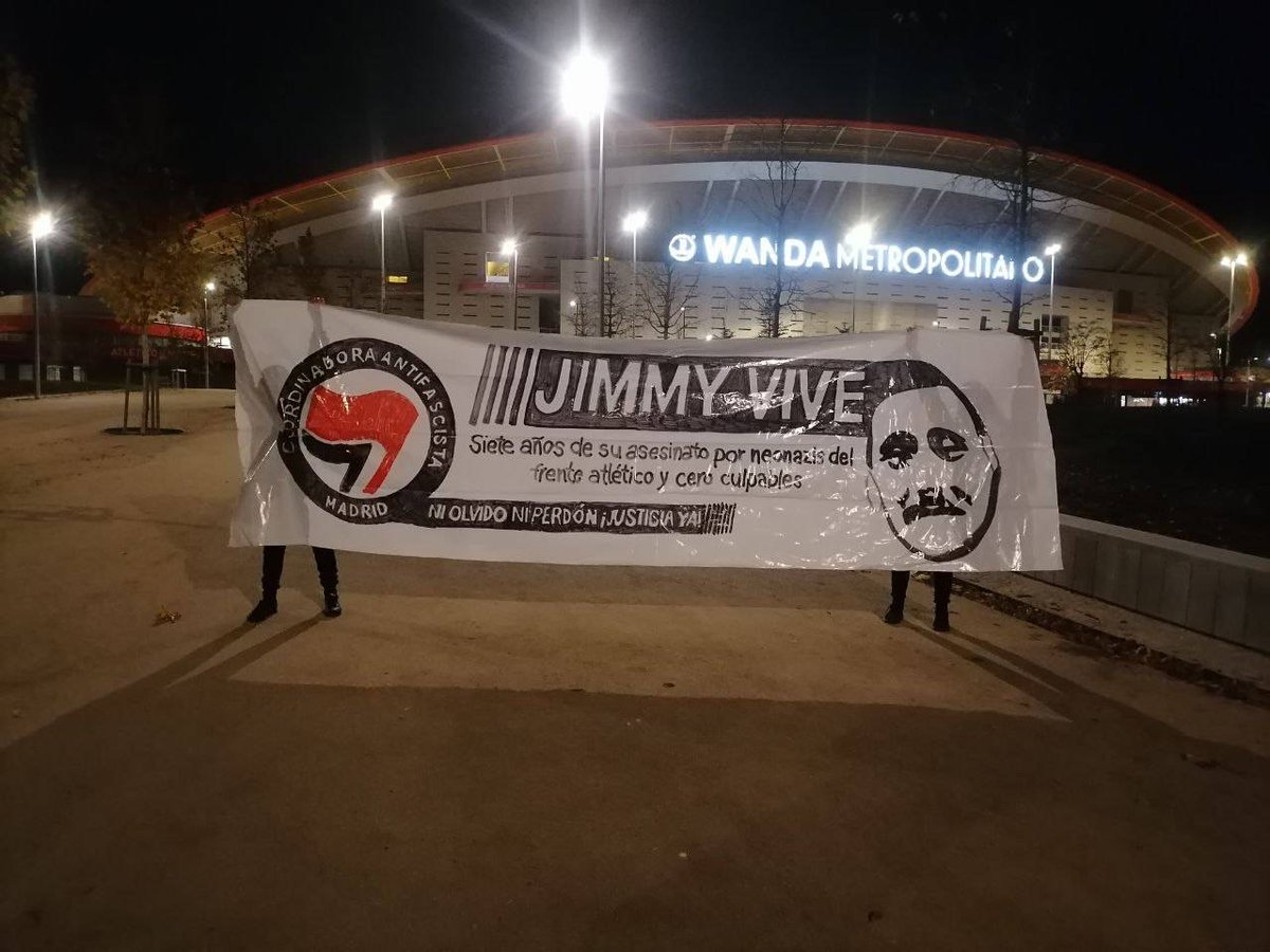 El 30 de noviembre de 2014 Francisco Javier Romero Taboada "Jimmy" fue asesinado a manos del grupo neonazi Frente Atlético.

Siete años después, no hay ninguna persona culpable de su asesinato.  

Jimmy sempre con nós.

#JimmyVive
#XustizaParaJimmy