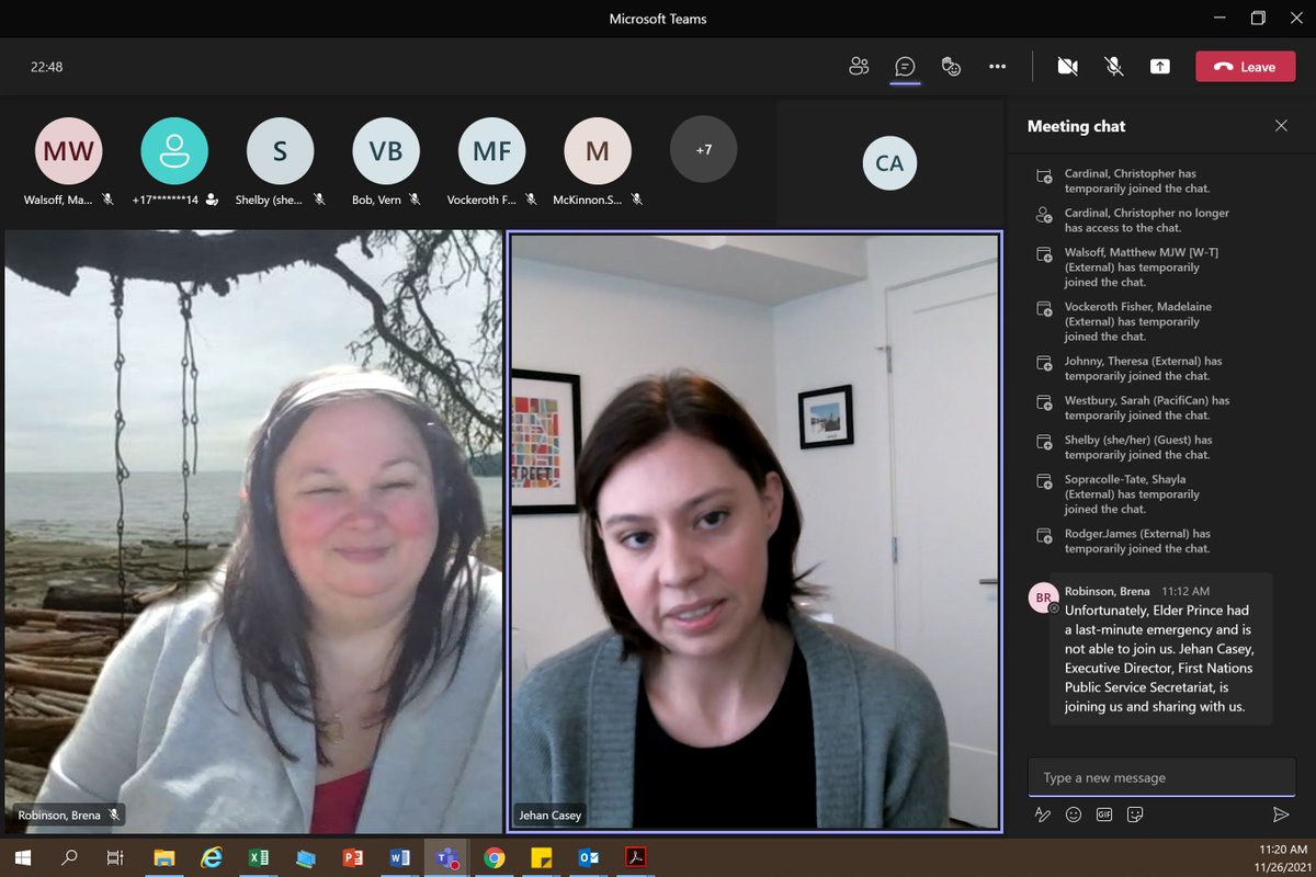 A shout out to Jehan Casey, Director of FNPSS, for being an inspirational guest at our bi-weekly check-ins. Thank you for sharing your personal experiences and advice with our interns. We appreciate your guidance and wisdom. 

<a href="/fnpublicservice/">First Nations Public Service Secretariat</a> <a href="/FYN_RJFF/">FYN_RJFF</a> <a href="/GovernexxVI/">GovernexxVI</a>