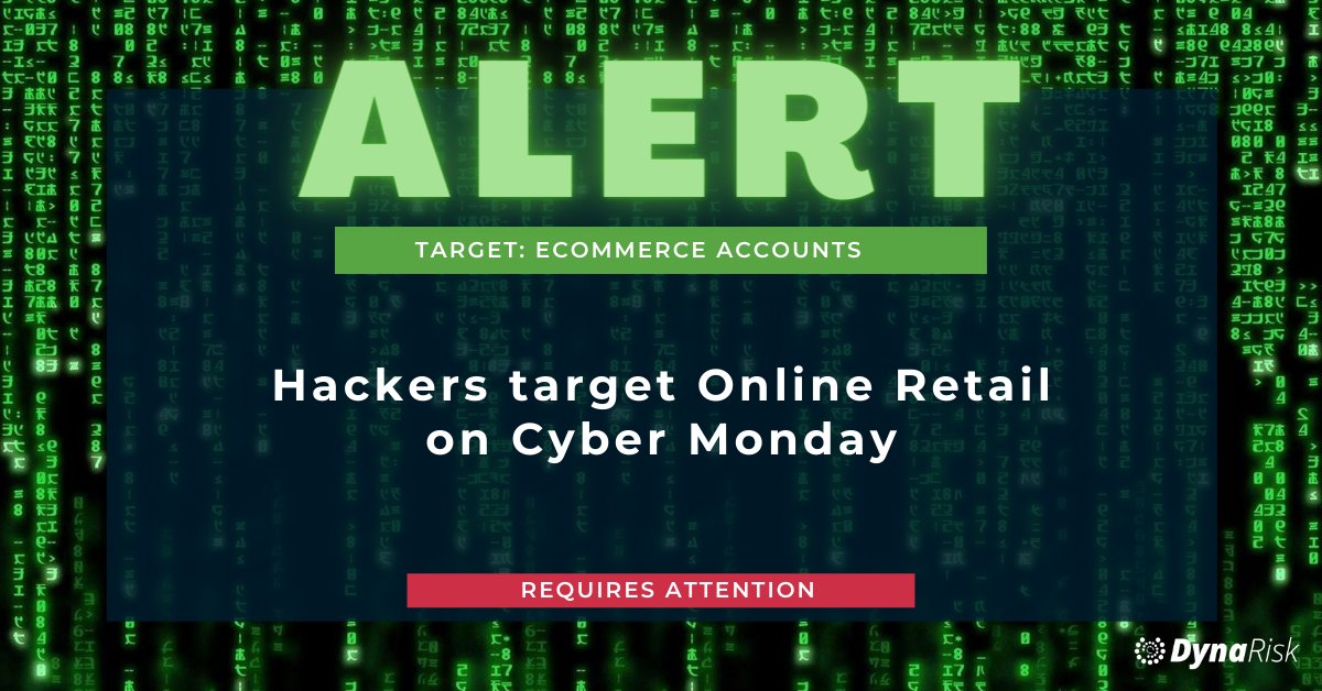 DynaRisk's tweet photo. The DynaRisk surveillance team has discovered new data leaks on various Dark Web forums. This serves as a warning sign not only to shoppers, but retailers also, look out for our blog post this week!

#cybermonday2021 #cyberprotection #cyberattacks #CyberXpert #BreachDefence https://t.co/vi0zs8w6Gn