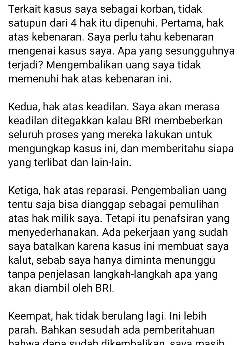 fahrisalam's tweet photo. [UPDATE] Uang Marsen Sinaga sudah dikembalikan. Marsen sudah print-out buku rekening. Rp38,4 juta sudah masuk, tapi dia belum bisa menutup rekening karena kartu ATM masih diblokir.

Note: Marsen diminta utk hapus postingan (yg viral) &amp; mengucapkan terima kasih 🤪

1 https://t.co/fCVkaCf9X0