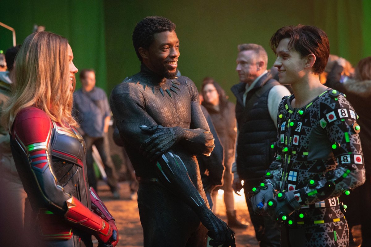 RT @thinkerbrie: brie larson with chadwick boseman and tom holland behind the scenes of endgame (2019) https://t.co/zdd5SpFt8N