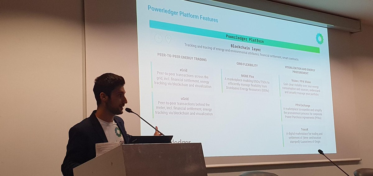 Eurelectric's tweet photo. Last but not least for today's start-ups @Enlit_Europe is @PowerLedger_io
A member of our #247RES Task Force, PowerLedger's #blockchain enabled platform is used in 11 countries to enable peer-to-peer energy trading, flexibility services, and trading of #RES certificates https://t.co/3ffg5RJI7H