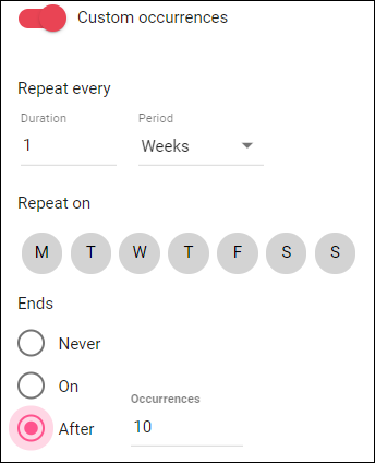 jivrus's tweet photo. From now on users can repeat the created Google Calendar event for a regular period of time using the Custom occurrences feature.
Product: Form Director
Read more about this @ https://t.co/QNQZyTzswN
#formdirector #googleforms #automation #jivrus #jivrustechnologies https://t.co/GxtaEqX9Zx