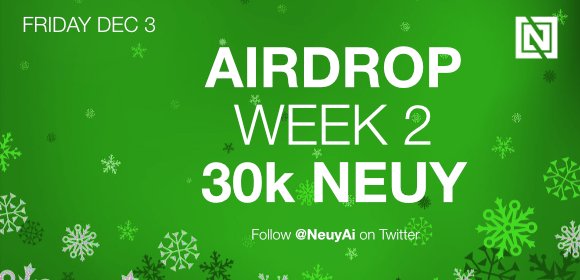NeuyAi's tweet photo. Week 2, Dec 3rd ☔️ $NEUY Airdrop ☔️

Follow Tasks - 30,000 NEUY Total ($700)

☑️Like this tweet
☑️Retweet &amp; Tag a Friend
☑️Follow @NeuyAi
☑️Join Discord, Share Polygon Wallet https://t.co/AmhcdFlAWE

#cryptocurrecy #Airdrop #Ethereum #ETH #NEUY $NEUY #Airdrops #token #NFT https://t.co/HWF2Nn5mRx