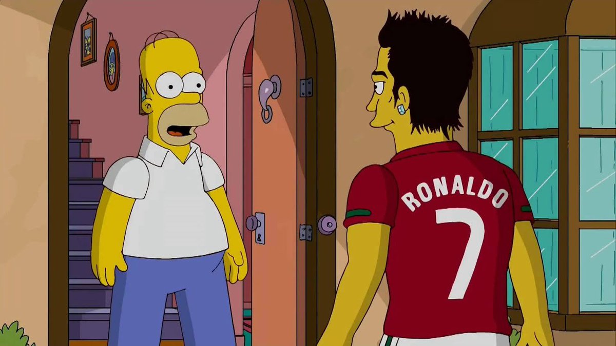 Throwback to when Cristiano Ronaldo appeared in "The Simpsons" for Nike in May 2010. 📺