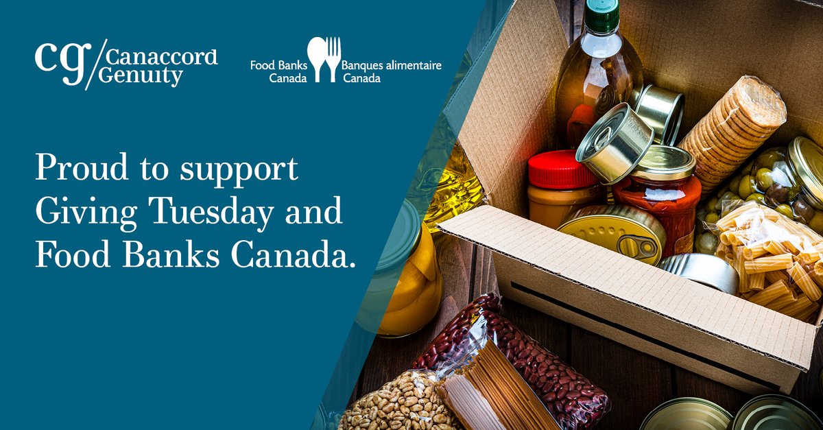 At Canaccord Genuity, we are committed to giving back to the communities in which we live and work. This #GivingTuesdayCA we are pleased to once again be supporting <a href="/foodbankscanada/">Food Banks/Banques alimentaires Canada (inactive)</a> with a donation of $100,000. To donate visit: support.foodbankscanada.ca