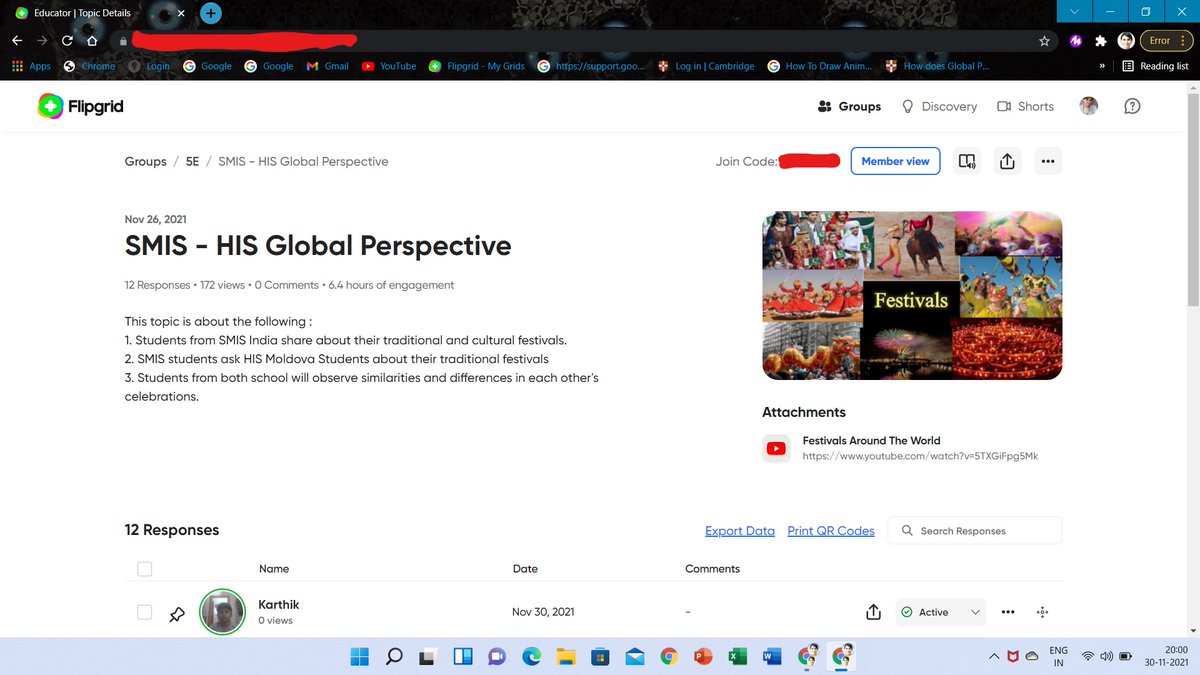 Jyo_Social's tweet photo. @Flipgrid has always been a top choice for international collaborations. My students spoke to their virtual friends at @HeritagePrimary in Moldova about their favorite festival, asking them the same. #globalperspective in action with @CambridgeInt @HIS_larisamirza @HIS_Moldova https://t.co/oRVwEyovd5